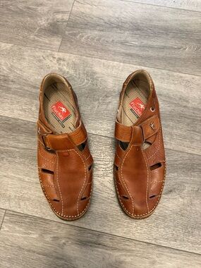 Fluchos mariner Leather Fisherman Sandals size 40 brown